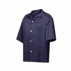 Louis Vuitton Men Graphic Jacquard Short-Sleeved Shirt 1AIMHK