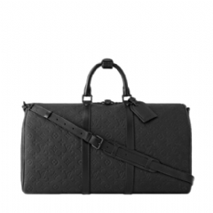 Louis Vuitton Men Keepall Bandoulière 50 Monogram Taurillon Leather M59025