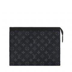 Louis Vuitton Men Pochette Voyage MM Monogram Eclipse M61692