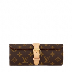 Louis Vuitton Men 3 Watch Case Monogram Canvas M47530