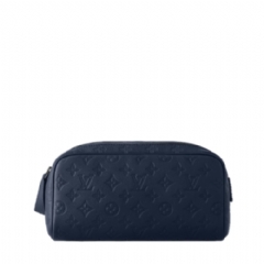 Louis Vuitton Men Dopp Kit Monogram Shadow Navy Blue M14843