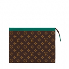 Louis Vuitton Men Pochette Voyage MM Monogram Macassar Canvas Borneo Green M12816
