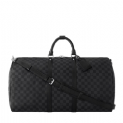 Louis Vuitton Men Keepall Bandoulière 55 Damier Graphite Canvas N41413