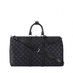 Louis Vuitton Men Keepall Bandoulière 45 Monogram Eclipse M40569