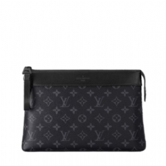 Louis Vuitton Men Pochette Voyage Souple Monogram Eclipse M82543