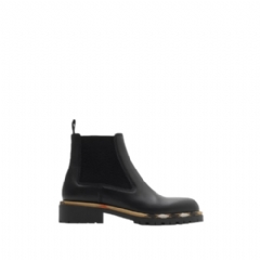 Burberry Women Leather Gravel Chelsea Boots​ Black 81117441