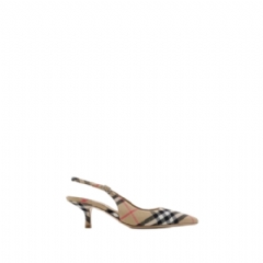 Burberry Women Check Dame Slingback Pumps​ Sand 81125611
