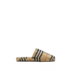 Burberry Women Check Wool Blend Slippers Sand beige 81237671