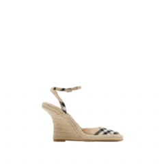 Burberry Women Check Mews Espadrille Pumps​ Sand 81093451