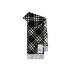 Burberry Women Check Cashmere Scarf Black 80996501