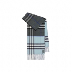Burberry Women Contrast Check Cashmere Scarf Marlborough grey/bank grey 81153131