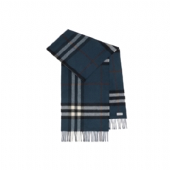 Burberry Women Check Cashmere Scarf Mast blue 81139481