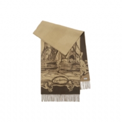Burberry Women Tower Bridge Cashmere Scarf Sand 80997511