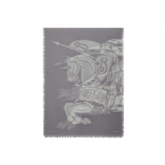 Burberry Women Wide EKD Wool Scarf Mist 81130261