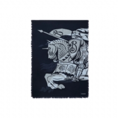 Burberry Women Wide EKD Wool Scarf Bank 81130301