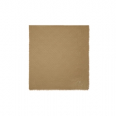 Burberry Women Wide Check Wool Silk Scarf Sand 81124591