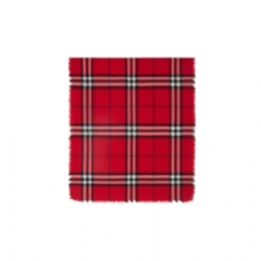 Burberry Women Wide Check Wool Scarf Post red 81124641