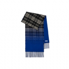 Burberry Women Gradient Check Cashmere Scarf Black/calico white 81213671