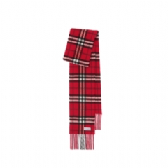 Burberry Women Narrow Check Cashmere Scarf Post red 81153171