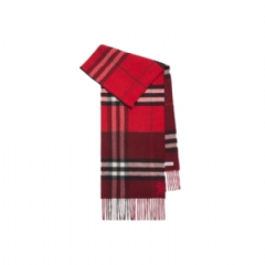 Burberry Women Contrast Check Cashmere Scarf Post red/oxblood red 81153141