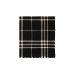 Burberry Women Wide Check Wool Scarf Black/calico 80946881