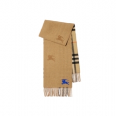 Burberry Women Reversible EKD Check Cashmere Scarf Sand 80947101