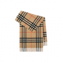 Burberry Women Wide Check Cashmere Scarf Sand 80859311