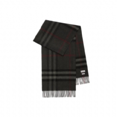 Burberry Women Check Cashmere Scarf Charcoal 80778801