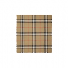 Burberry Women Reversible Check Wool Silk Scarf Sand beige/vole brown 81167481