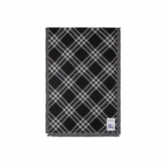 Burberry Women Wide Check Wool Silk Scarf Black/calico 81101621