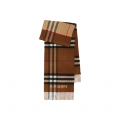 Burberry Women Contrast Check Cashmere Scarf Archive beige/birch brown 80453291
