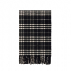 Burberry Women Check Wool Cashmere Blanket Black/calico 81099731