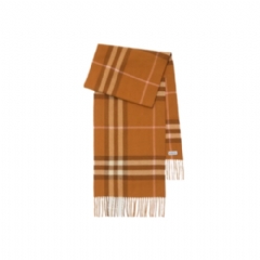 Burberry Women Check Cashmere Scarf Squash 81126441