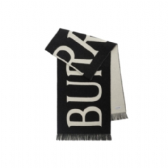 Burberry Women Logo Wool Scarf Black/calico 81095631