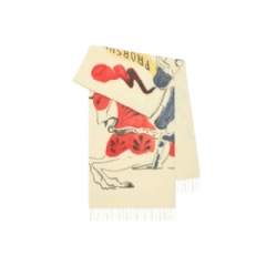 Burberry Women Watercolour EKD Cashmere Scarf Chalk white 81187441