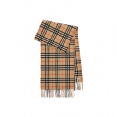 Burberry Women Check Cashmere Scarf Sand 80965371