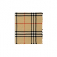 Burberry Women Check Wool Scarf Sand beige 81221271