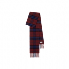 Burberry Women Narrow Check Cashmere Scarf Sash red 81133741