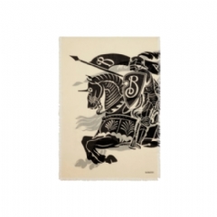 Burberry Women Wide EKD Wool Scarf Calico 80990961