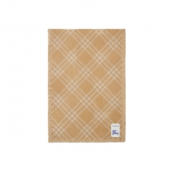 Burberry Women Wide Check Wool Silk Scarf Sand/ecru 81124621