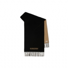 Burberry Women Reversible EKD Cashmere Scarf Camel/black 80787831