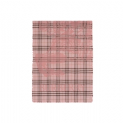 Burberry Women Wide EKD Check Wool Silk Scarf Bow pink 81249351