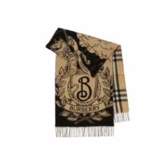 Burberry Women Wide Reversible Stormy Knight Scarf Sand 81093741
