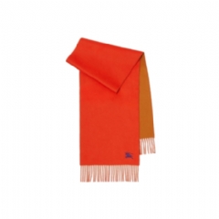 Burberry Women Reversible Cashmere Scarf Tomato/squash 81095511