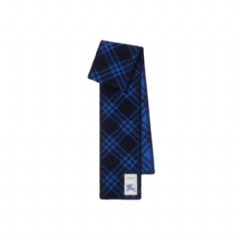 Burberry Women Narrow Check Wool Scarf Ink blue 81146381
