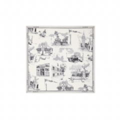 Burberry Women London Landmarks Silk Scarf Monochrome 81103801