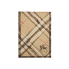 Burberry Women Wide Watercolour Check Silk Scarf Sand beige 81203111