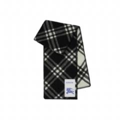 Burberry Women Check Wool Scarf Black 81143011