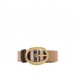 Burberry Women Reversible Check Bloomsbury Belt​ Sand beige/peat brown 81201431