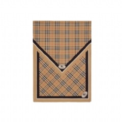 Burberry Women Check Knight Stamp Silk Scarf Sand beige 81142251